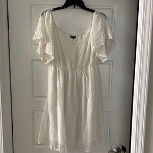 Torrid Cream Textured Dress